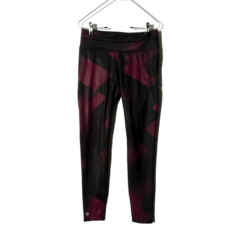 Athleta High Rise Sonar Tight Magnetic Red And Black Leggings Size Small